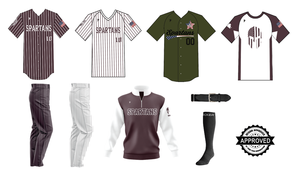 Spartans Baseball - Virginia - Uniform Package '26 (Long Pants)
