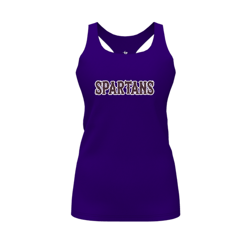 [CUS-DFW-RCBK-PER-PUR-FYS-LOGO2] Racerback Tank Top (Female Youth S, Purple, Logo 2)