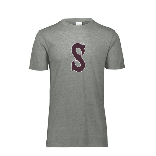 [FTSCUBGY-AS-LOGO1] Decker Men's Tri-Blend T-Shirt - Short Sleeve (Adult S, Gray, Logo 1)