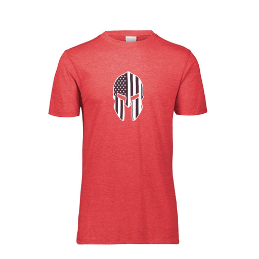 [FTSCUBRD-YS-LOGO3] Decker Youth Tri-Blend T-Shirt - Short Sleeve (Youth S, Red, Logo 3)