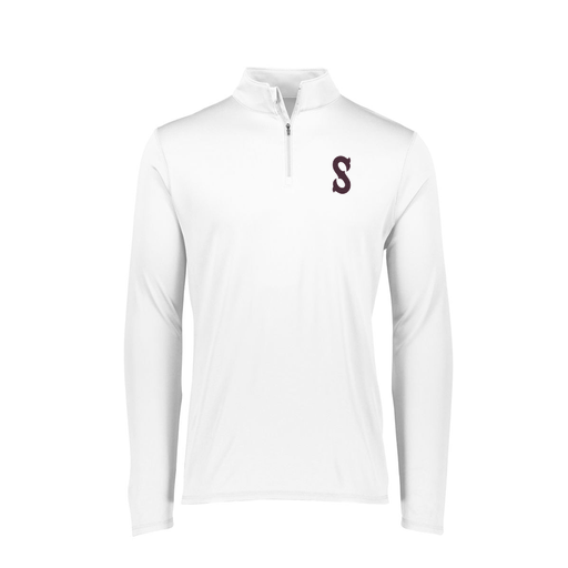 [FTLQFLWH-FAXS-LOGO1] Decker Women's Flex-Lite 1/4 Zip Shirt (Female Adult XS, White, Logo 1)