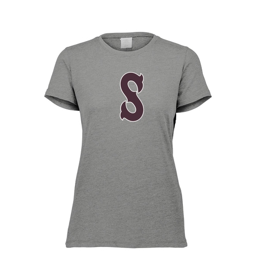 [FTSCUBGY-FAXS-LOGO1] Decker Women's Tri-Blend T-Shirt - Short Sleeve (Female Adult XS, Gray, Logo 1)