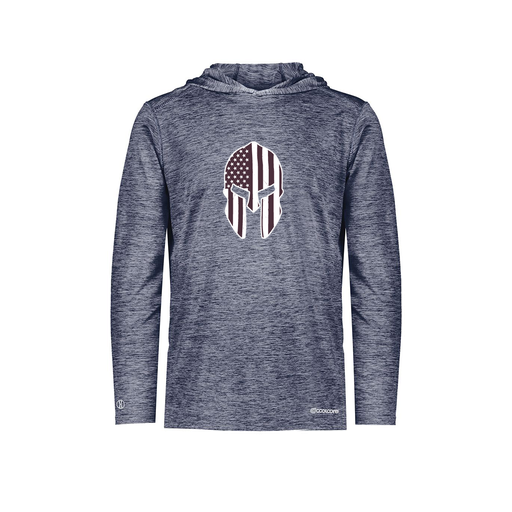 [FOLHCGNV-AS-LOGO3] Decker Men's Charge Hoodie (Adult S, Navy, Logo 3)