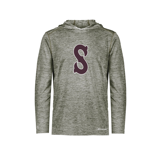 [FOLHCGGY-AS-LOGO1] Decker Men's Charge Hoodie (Adult S, Gray, Logo 1)