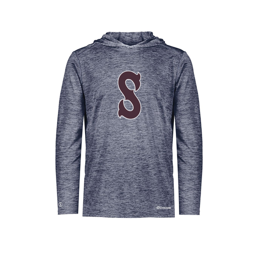 [FOLHCGNV-YS-LOGO1] Decker Youth Charge Hoodie (Youth S, Navy, Logo 1)