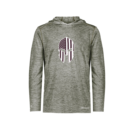 [CUS-DFW-CHGHOOD-PER-LSL-GRY-YS-LOGO3] Youth Charge Hoodie (Youth S, Gray, Logo 3)