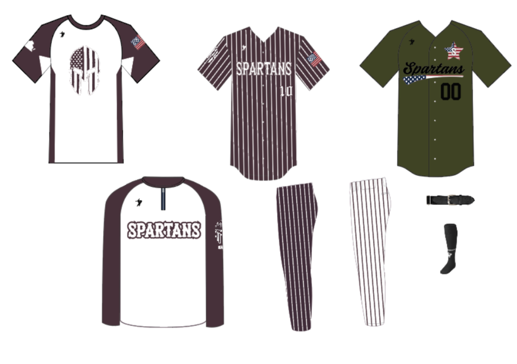 Spartans Baseball - Virginia - Uniform Package