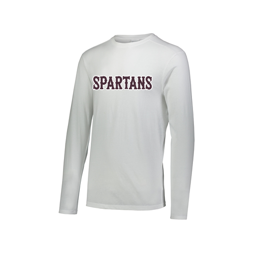 [FTLCUBWH-AXS-LOGO2] Decker Men's Tri-Blend T-Shirt - Long Sleeve (Adult XS, White, Logo 2)