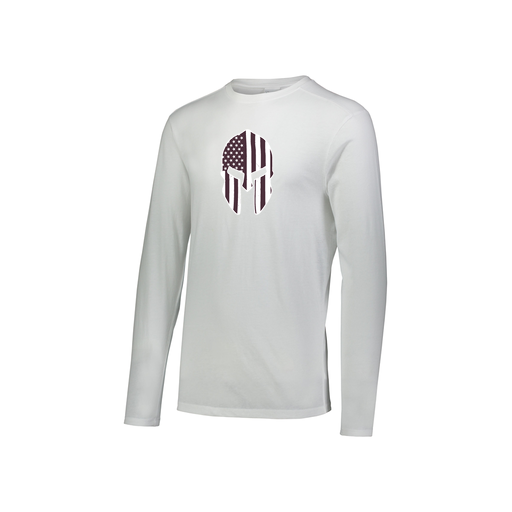 [FTLCUBWH-YS-LOGO3] Decker Youth Tri-Blend T-Shirt - Long Sleeve (Youth S, White, Logo 3)