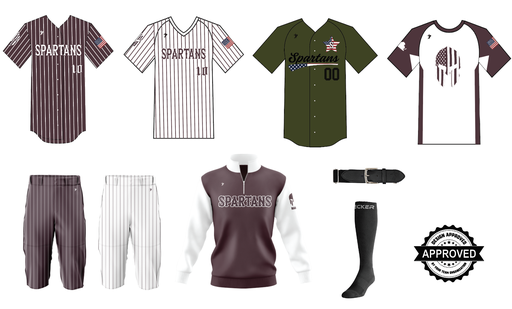 Spartans Baseball - Virginia - Uniform Package '26 (Knicker Pants)